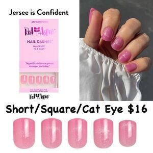 Red Aspen Jersee is Confident Nail Dashes - press-on nails